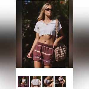 Free People Movement Sporty Cropped Tee In Clementine Color BNWOT